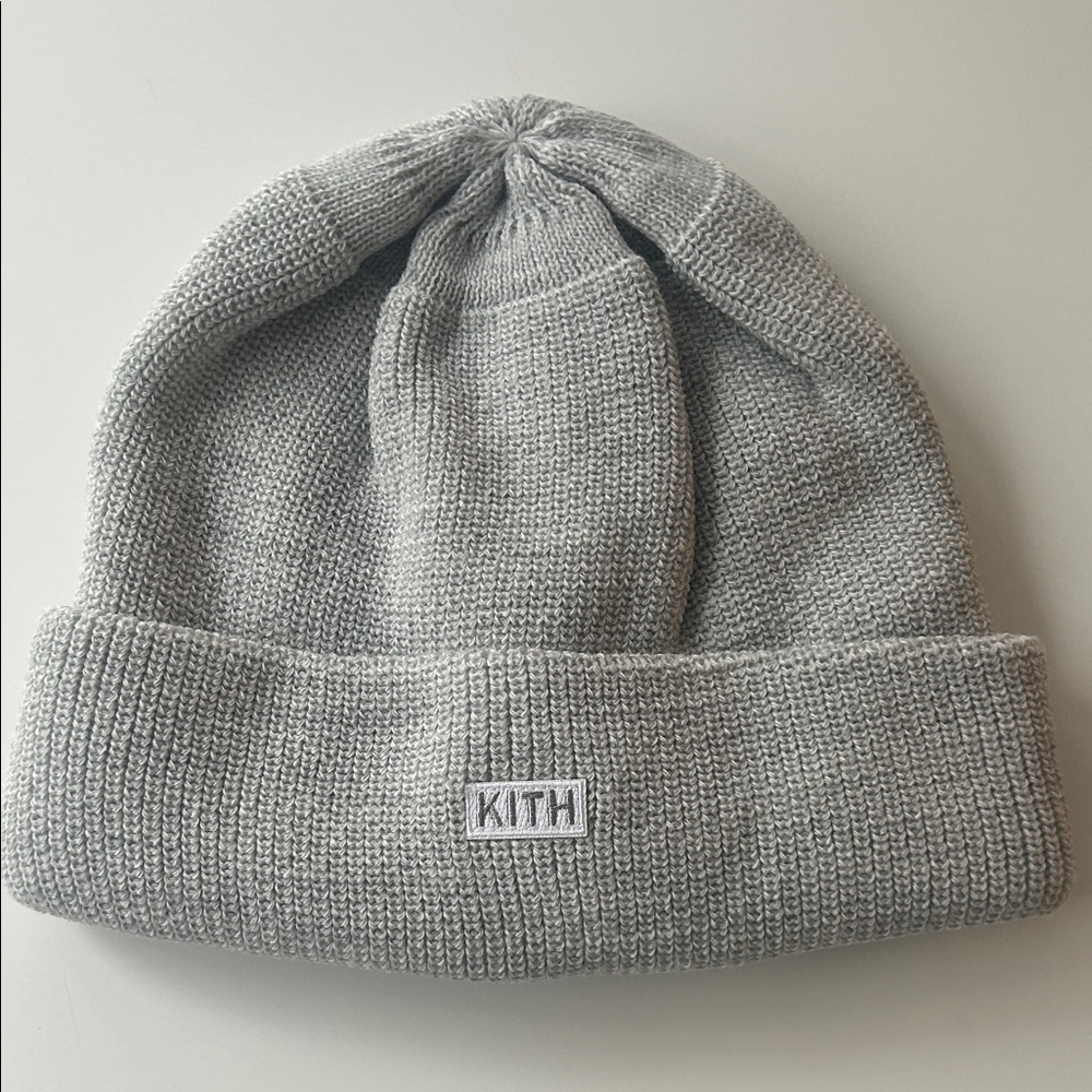 Kith Gray Ribbed Knit Cuff Beanie